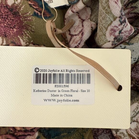 Mia Joy Floral Wrap Midi Dress | Green Boho V-Neck Feminine Dainty | Sz 10 | NWT - Picture 11 of 15